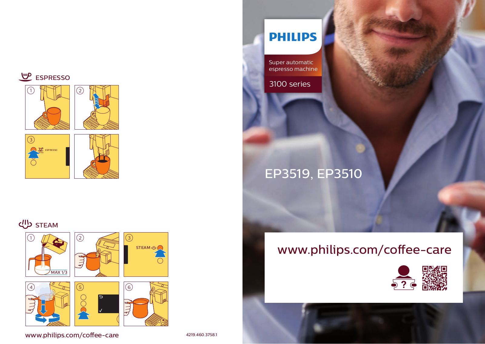 Philips EP3519, EP3510 User Manual