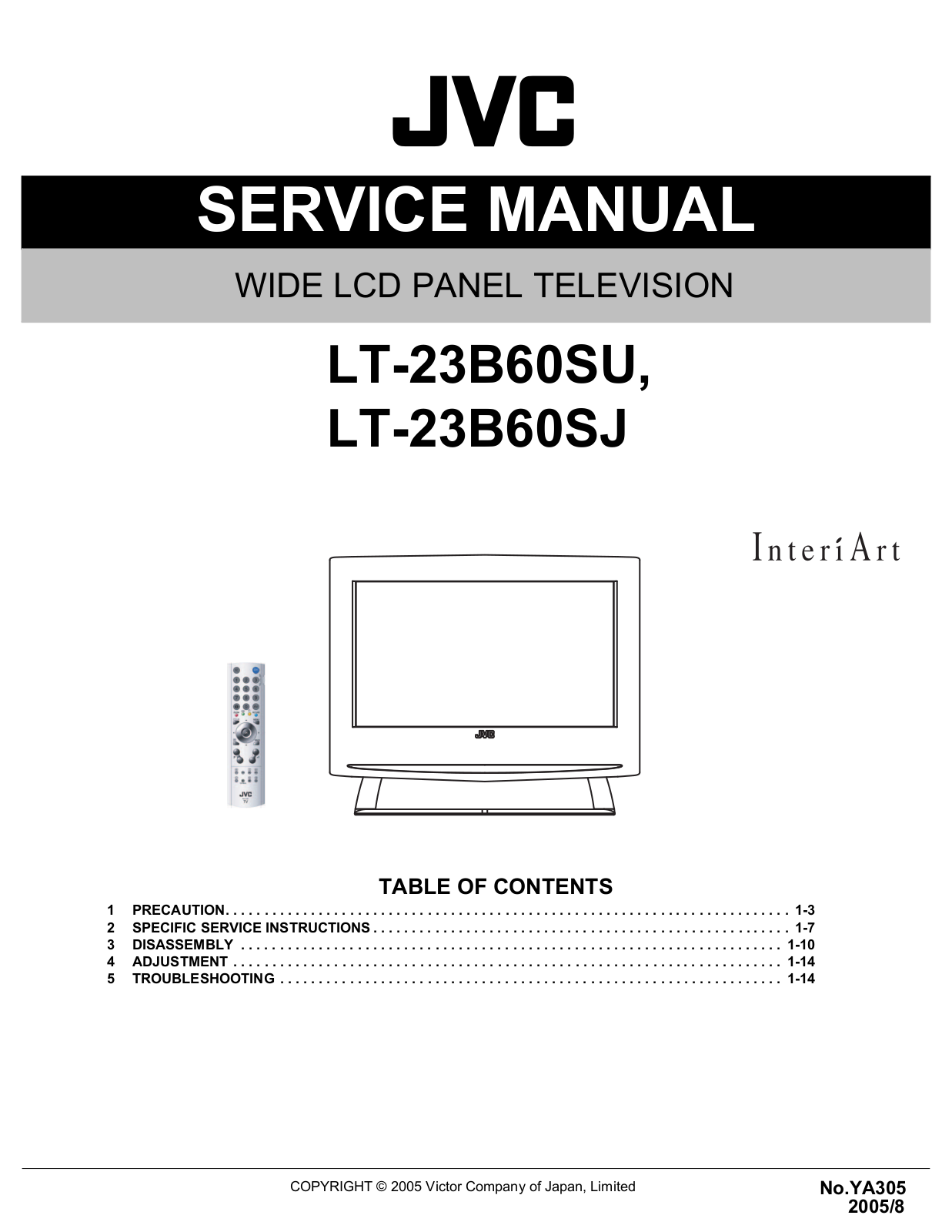 JVC LT-23B60SU Service Manual