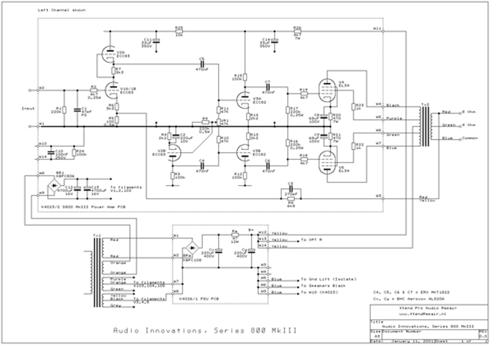 Audio Innovations 800 Mk3 Schematic