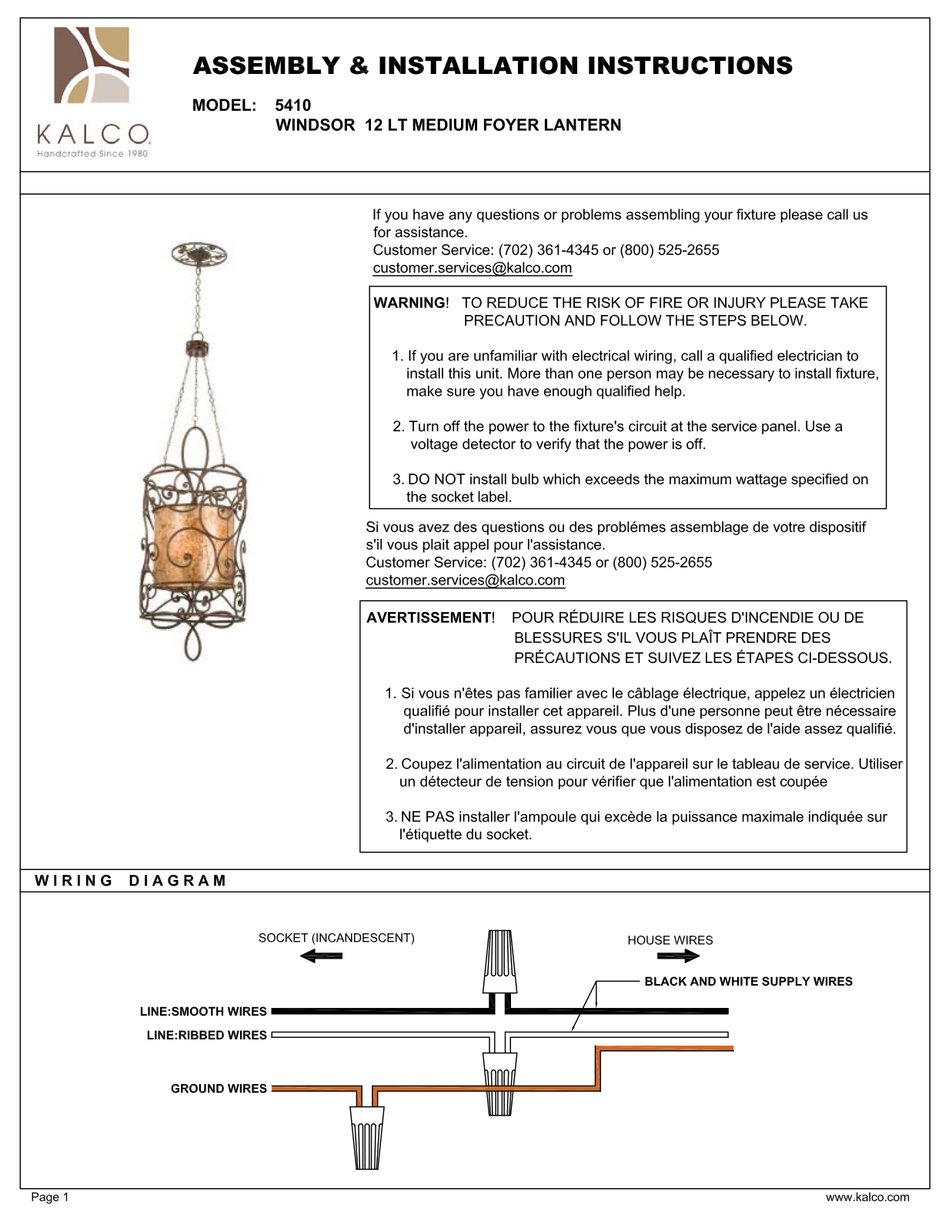 Kalco 5410SV, 5410AC Assembly Guide - ManualMachine.com