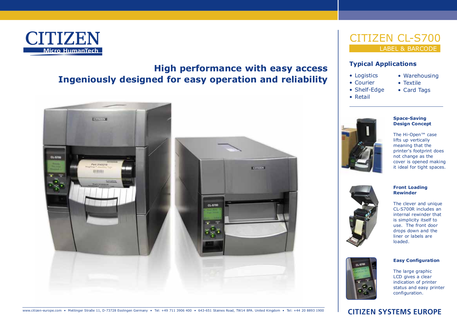 Citizen CL-S700 User Manual