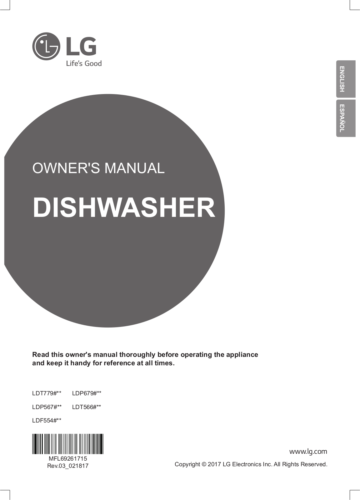 LG LDT7797BD, LDP6797BB, LDT7797ST, LDP6797WW User Manual