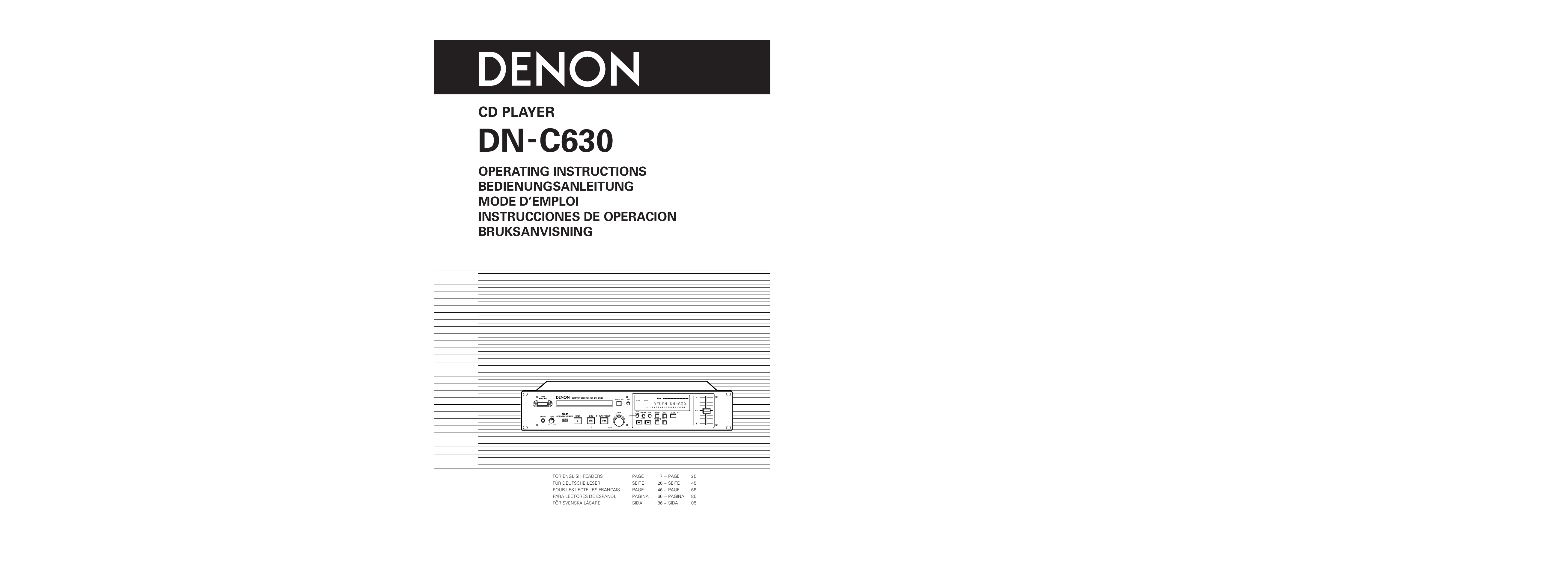 Denon DN-C630 User Manual