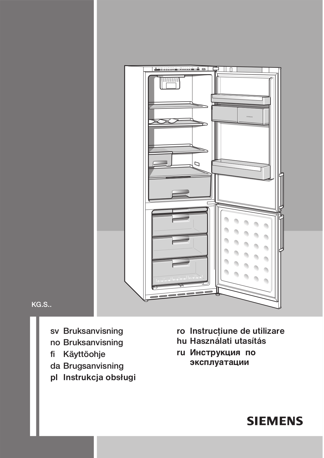 Siemens KG39SA70, KG39SA10, KG36SA75, KG36SA70 User Manual