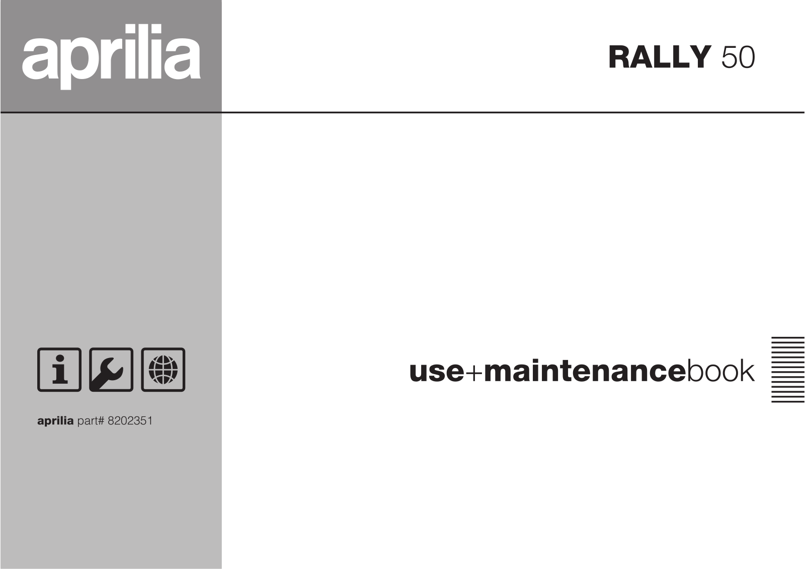 Aprilia Rally 50 2002 Owner's manual