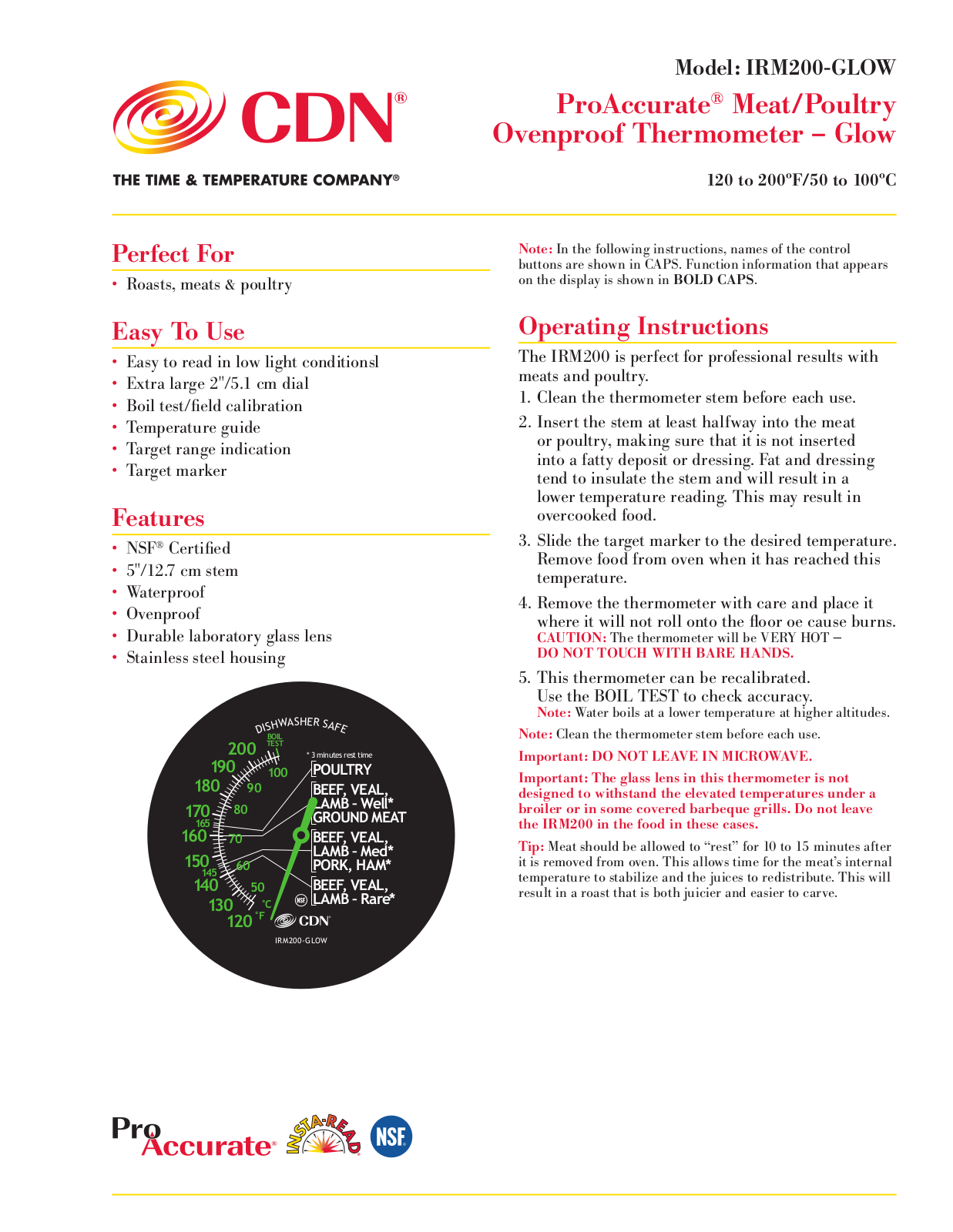 CDN IRM200-GLOW User Manual