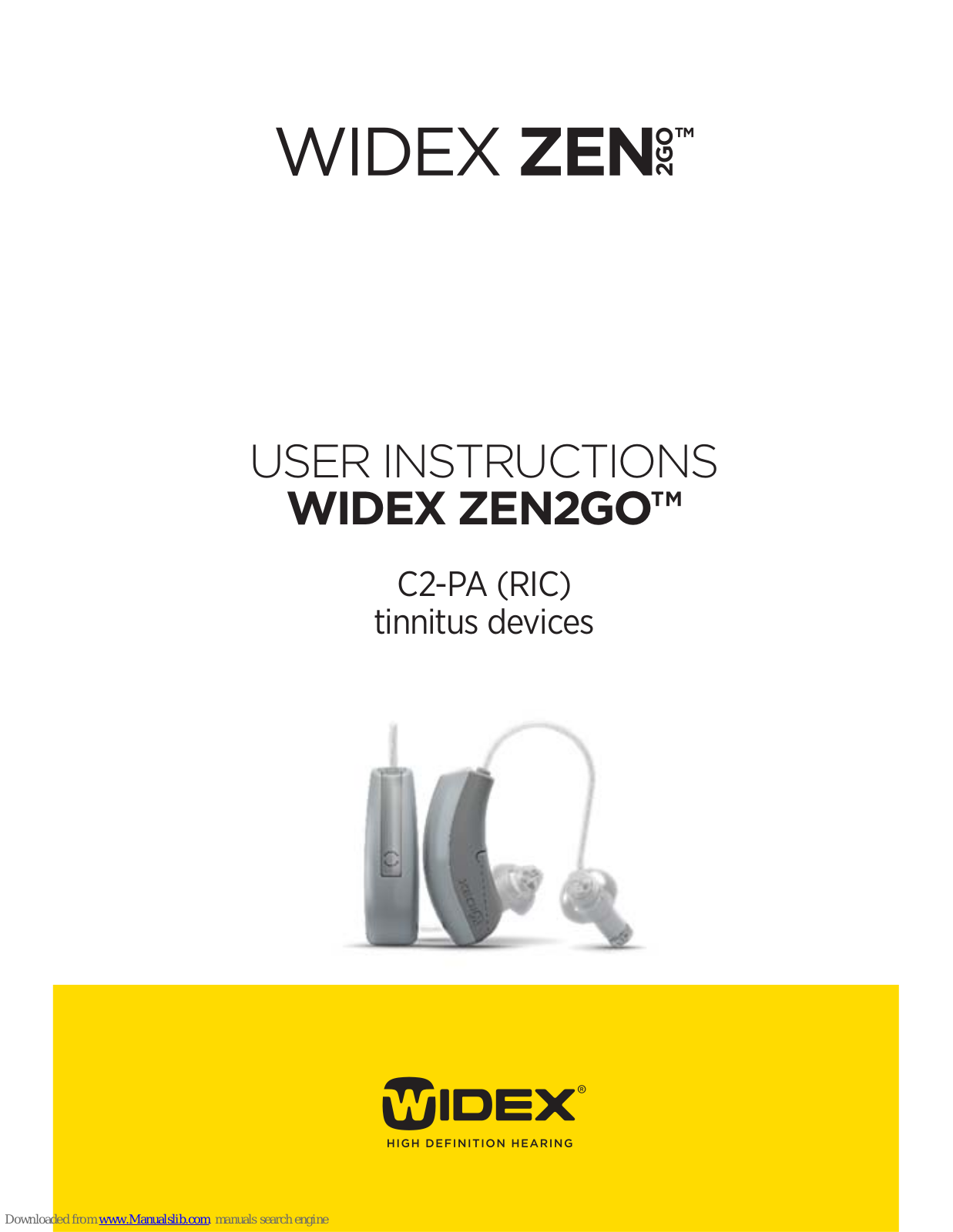 Widex ZEN2GO User Instructions