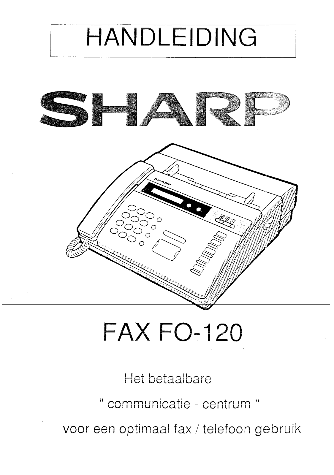 Sharp FO-120 User Manual