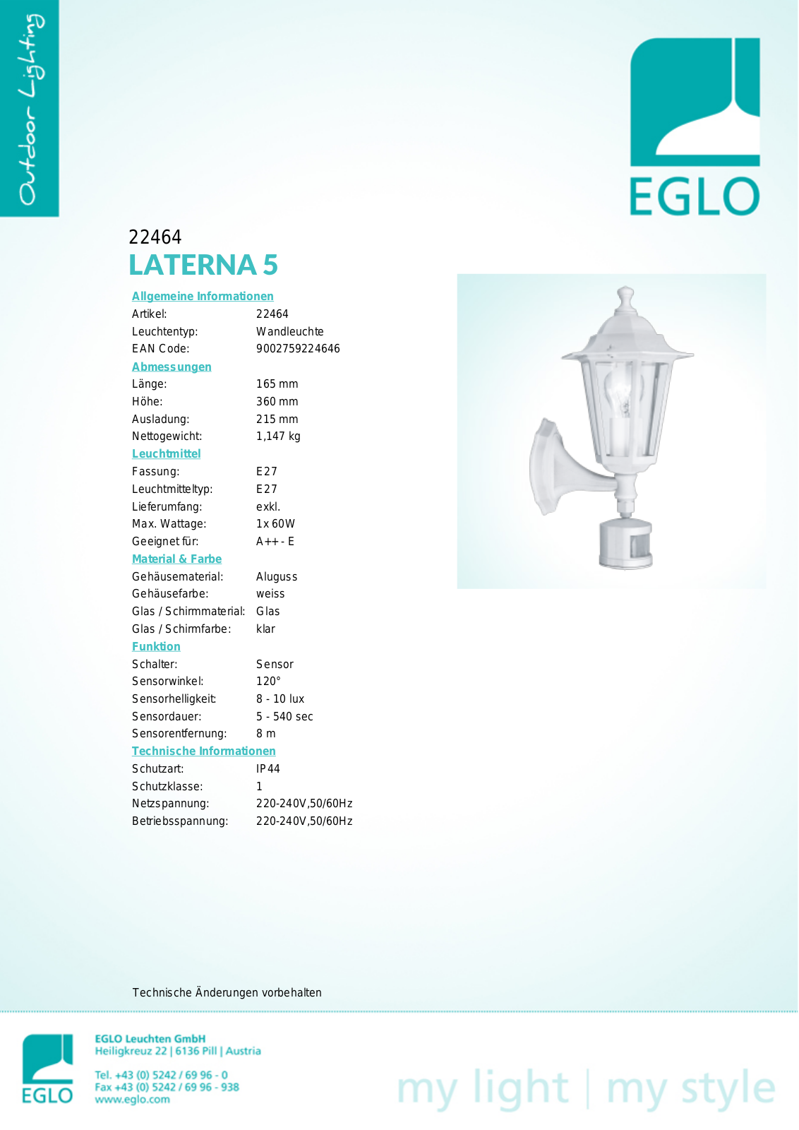 Eglo 22464 User Manual