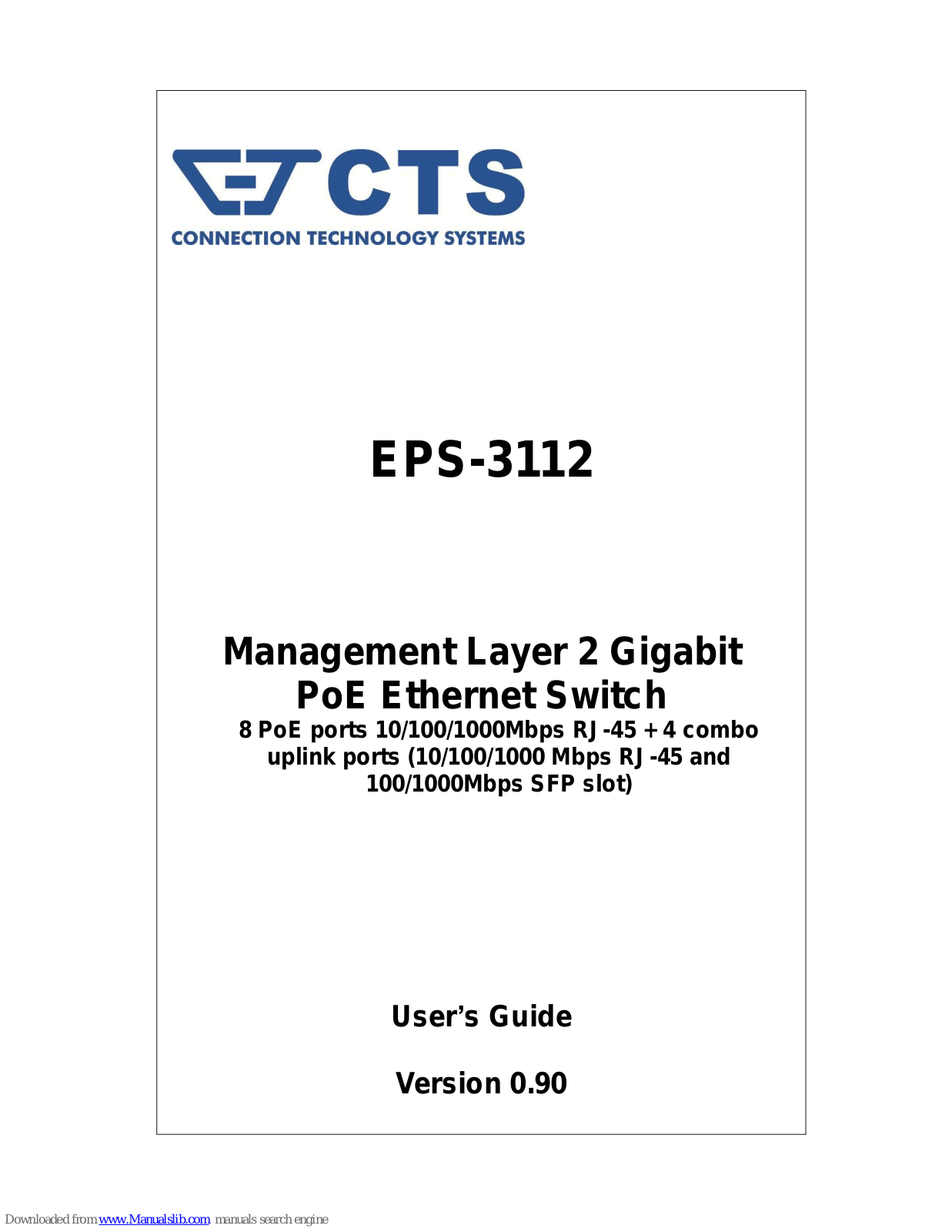 CTS EPS-3112 User Manual