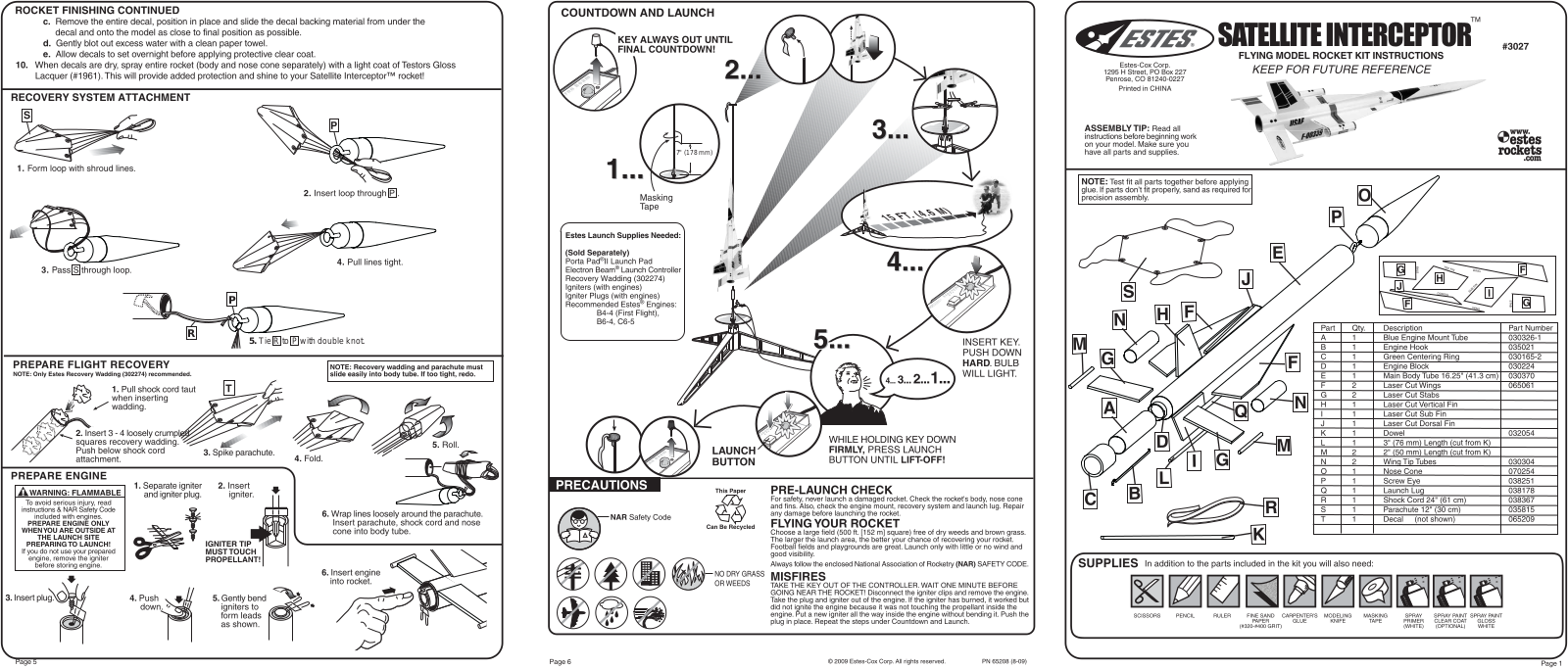 ESTES Satellite Interceptor User Manual