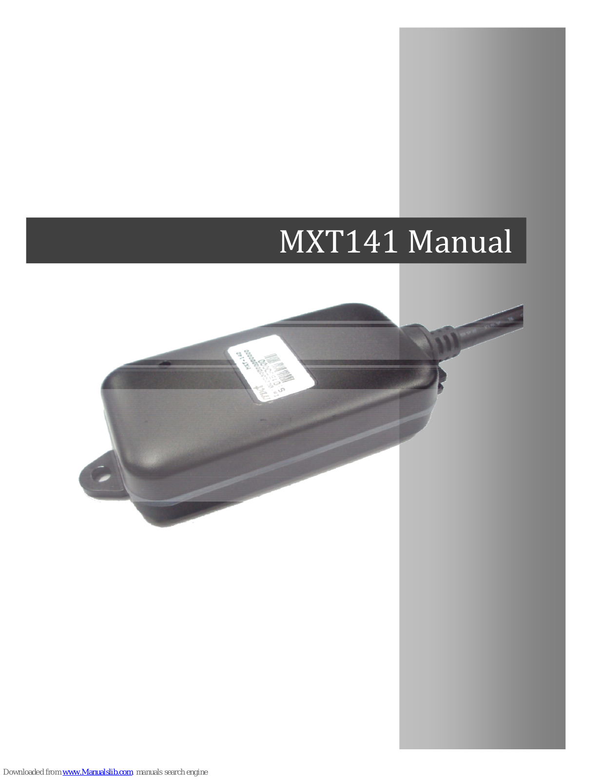 Maxtrack MXT141 User Manual