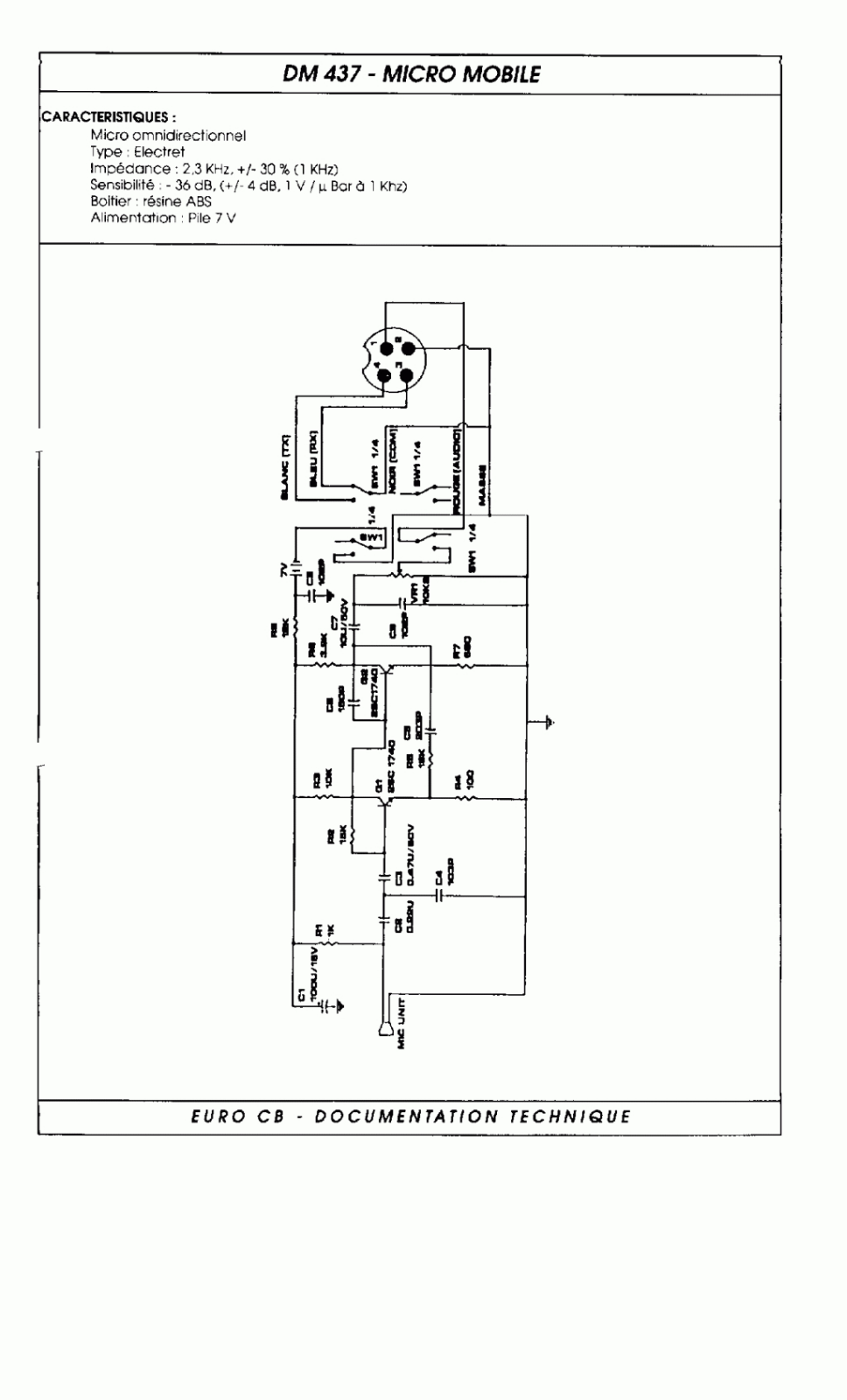 Euro-CB DM437 Schematics - ManualMachine.com