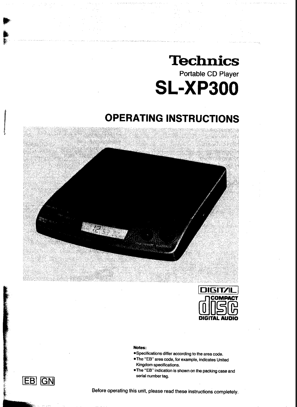 Technics SLXP-300 Owners manual