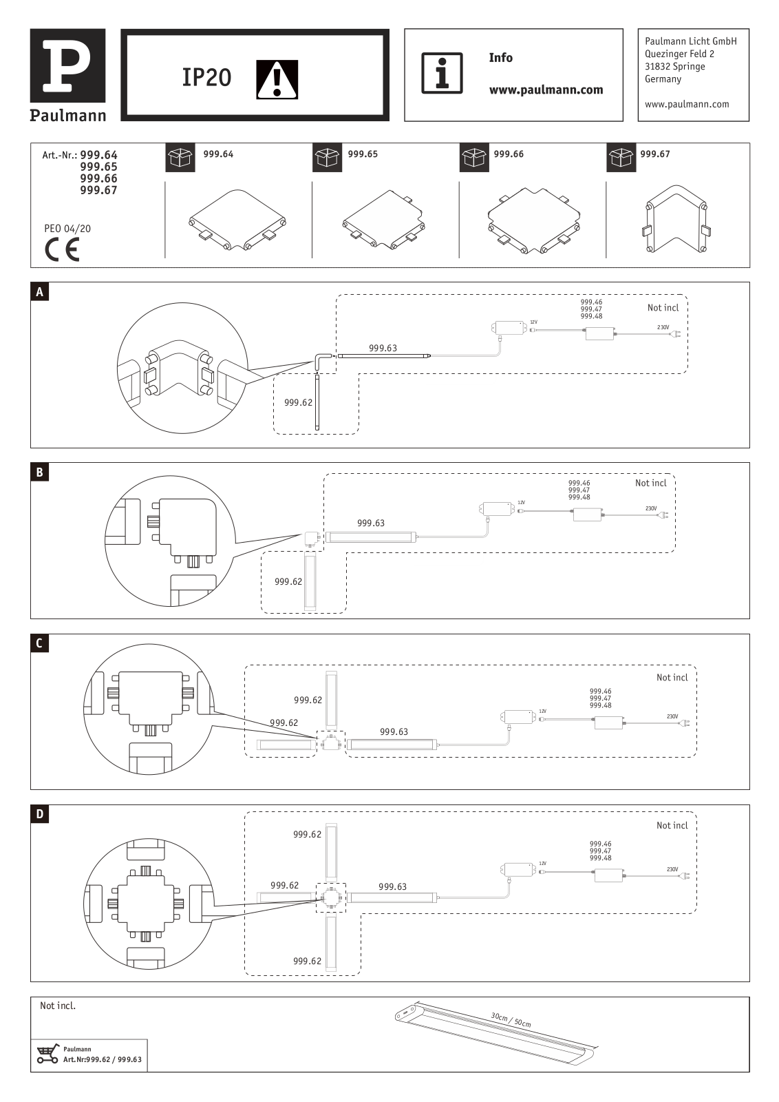 Paulmann 99966 Installation manual - ManualMachine.com
