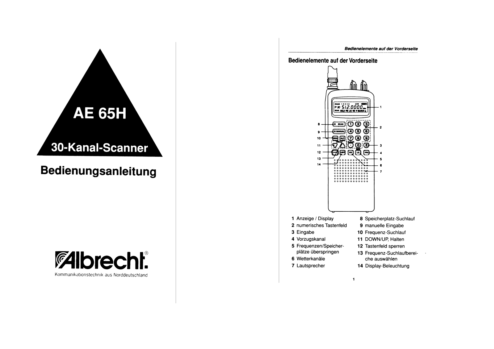 Albrecht AE 65 H User Manual