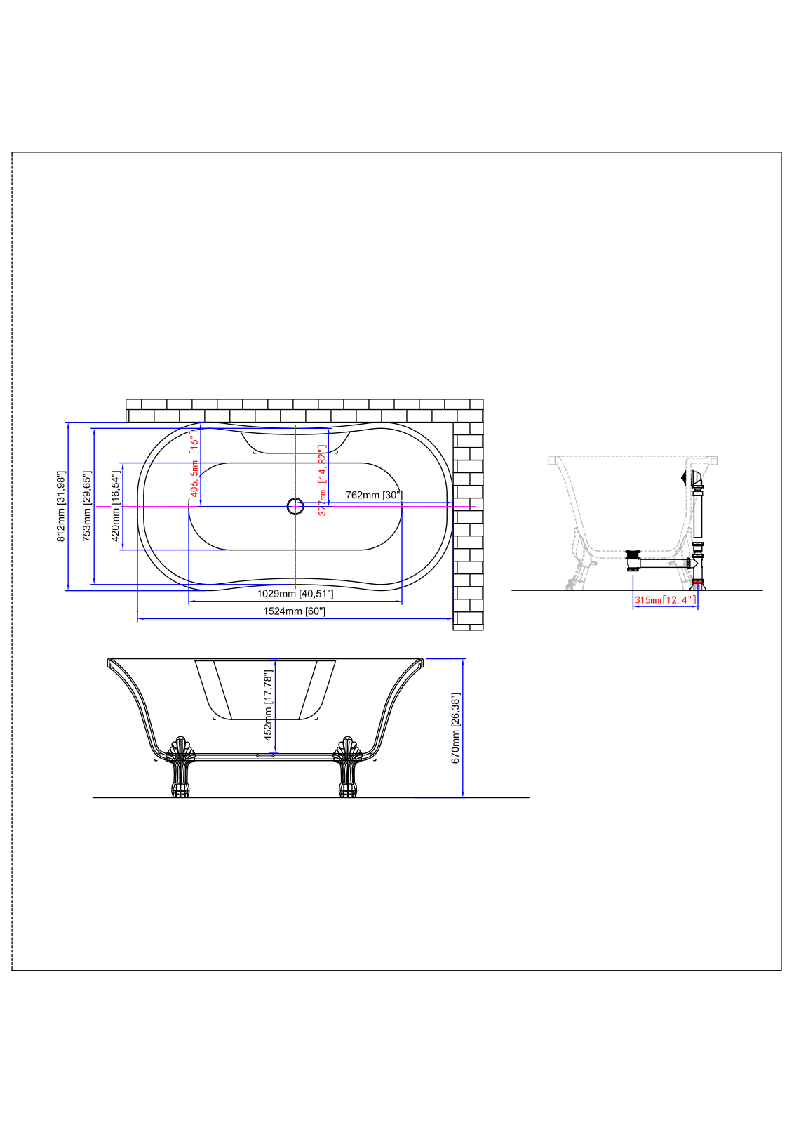 Streamline Bath W001738376 Dimensions - ManualMachine.com