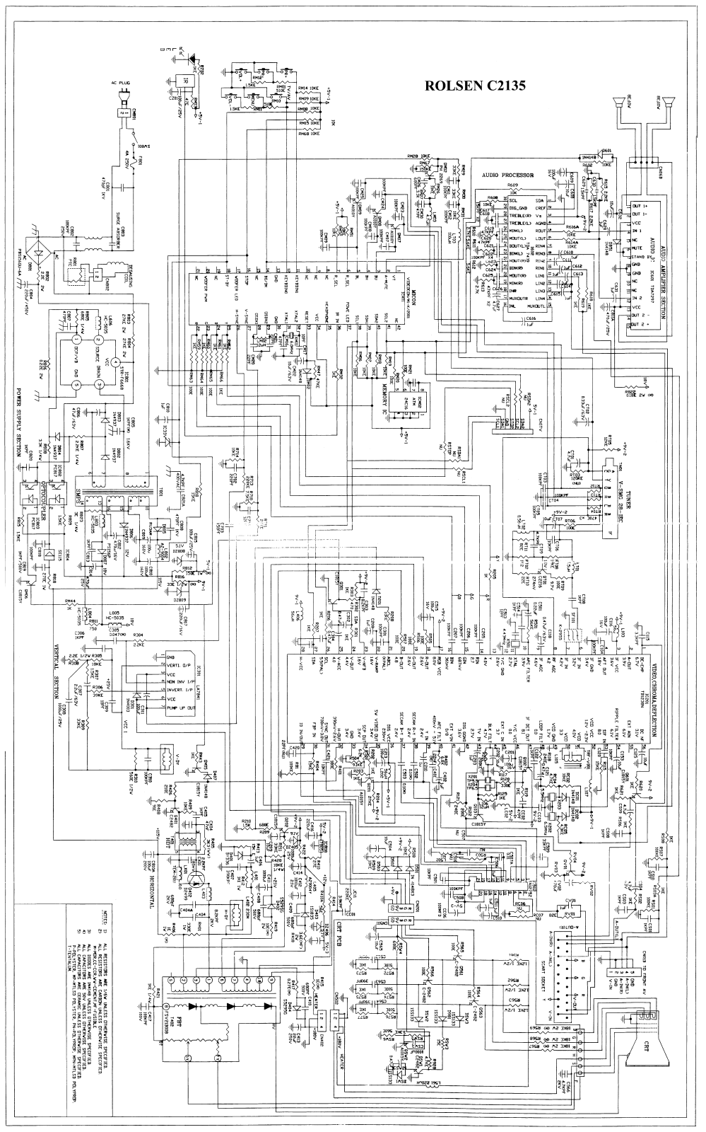 Rolsen C2135 Schematic