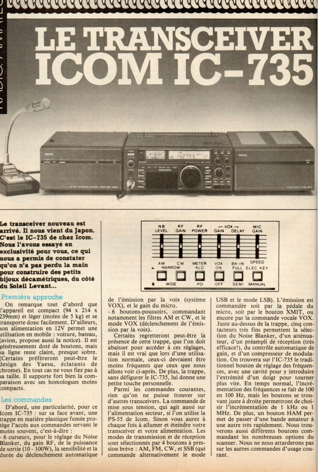 ICOM IC-735 review