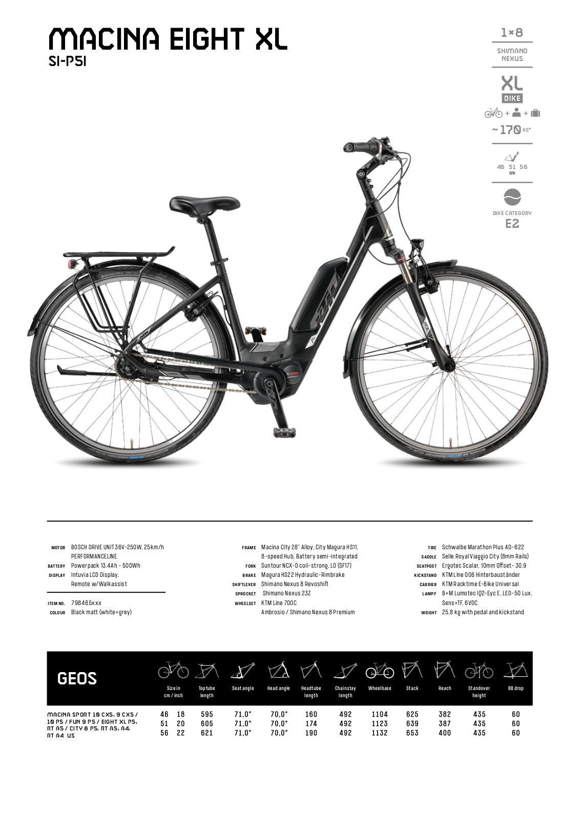 KTM MACINA EIGHT XL SI-P5I User Manual