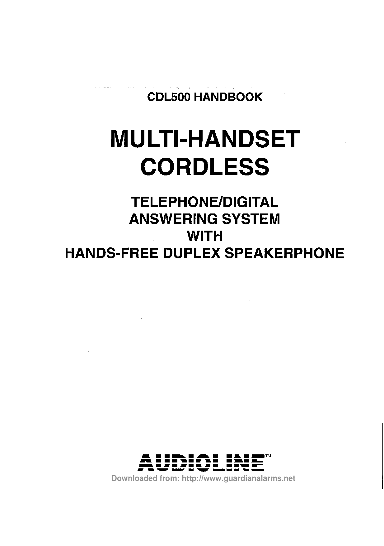 Audioline CDL500 User Manual