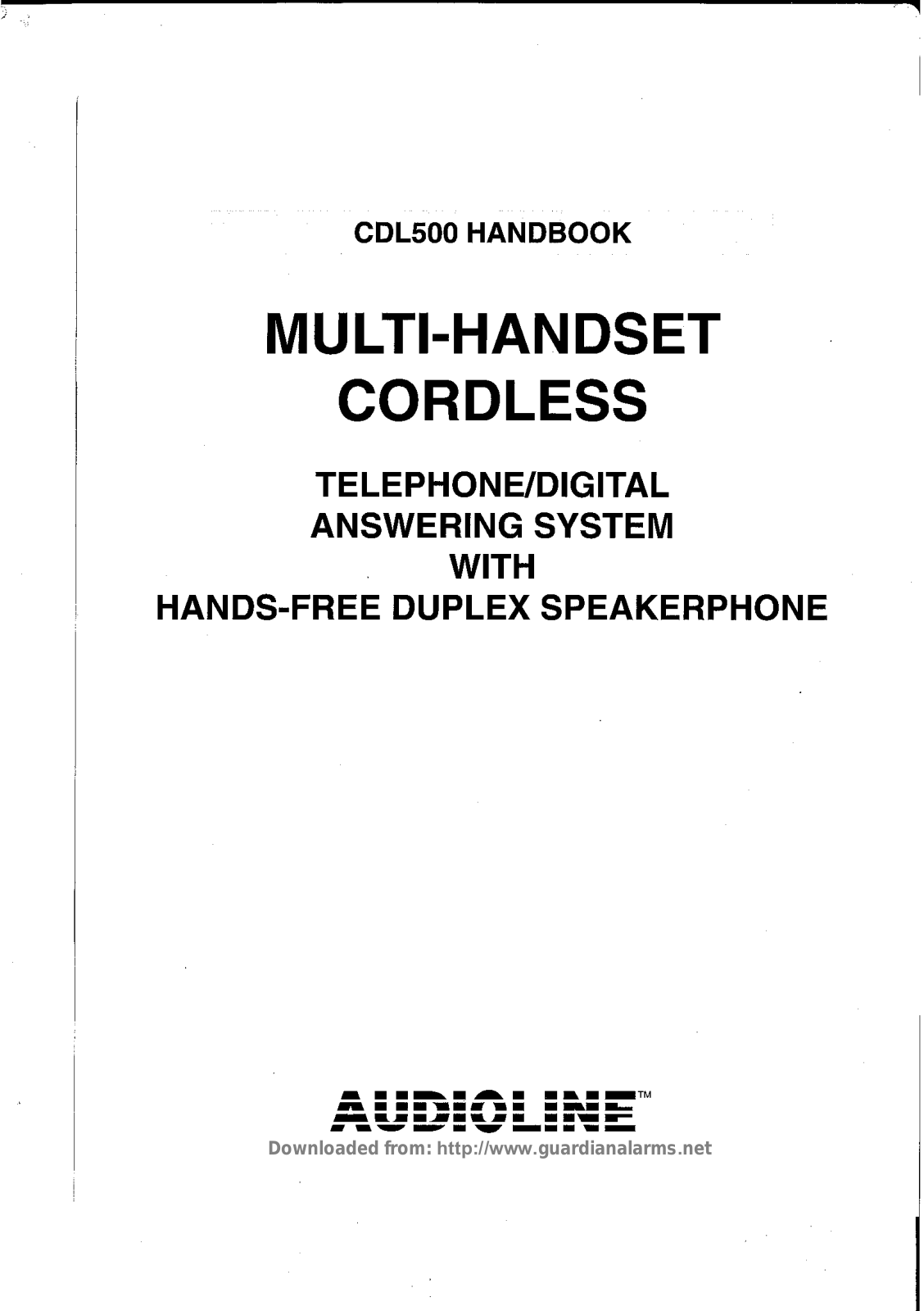 Audioline CDL500 User Manual