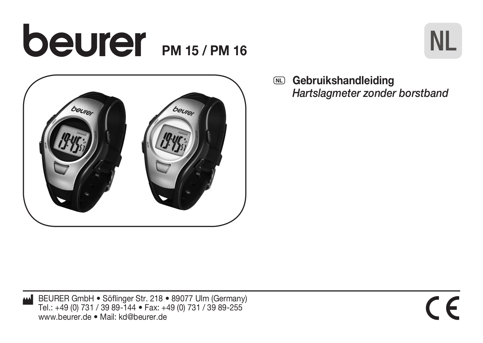 Beurer PM 15, PM 16 Instruction for Use