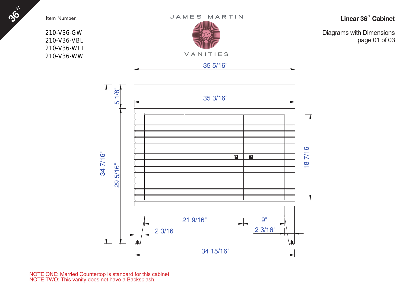 James Martin 210V36GWDGG, 210V36GWMW, 210V36VBLDGG, 210V36VBLMW, 210V36WLTMW Diagram