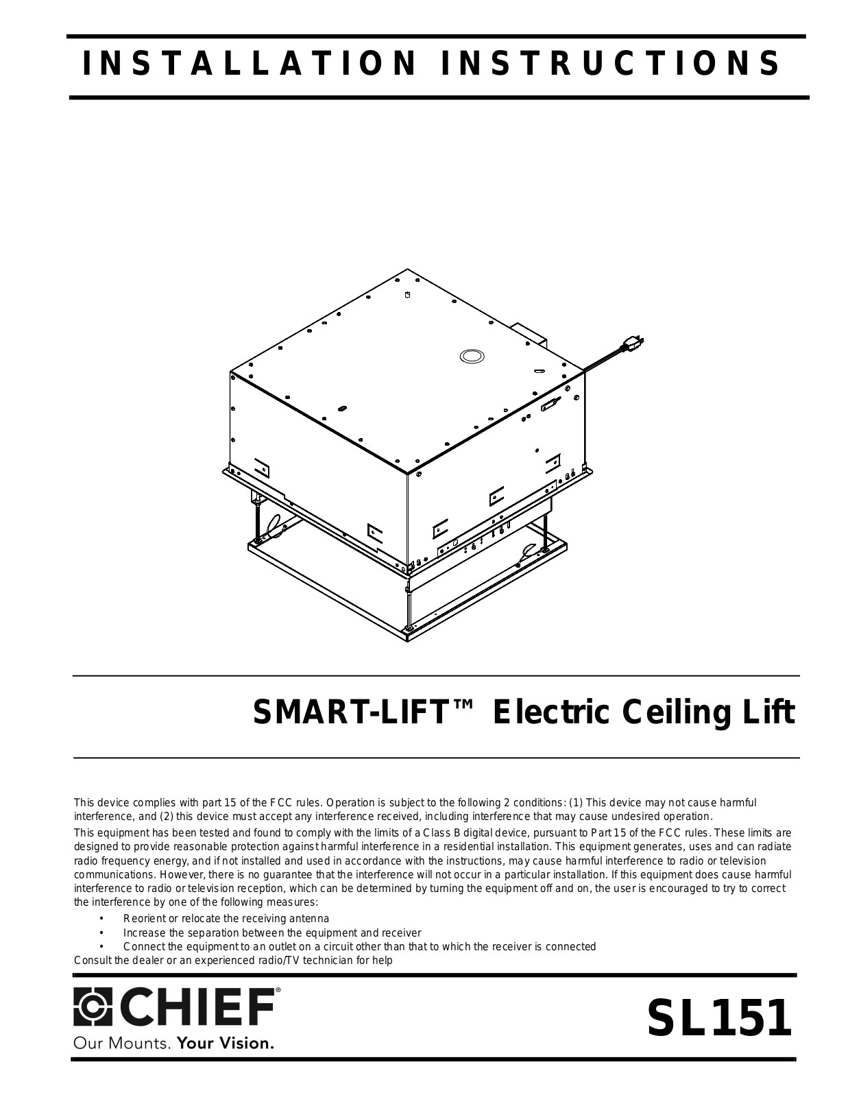 CHIEF SL151 User Manual