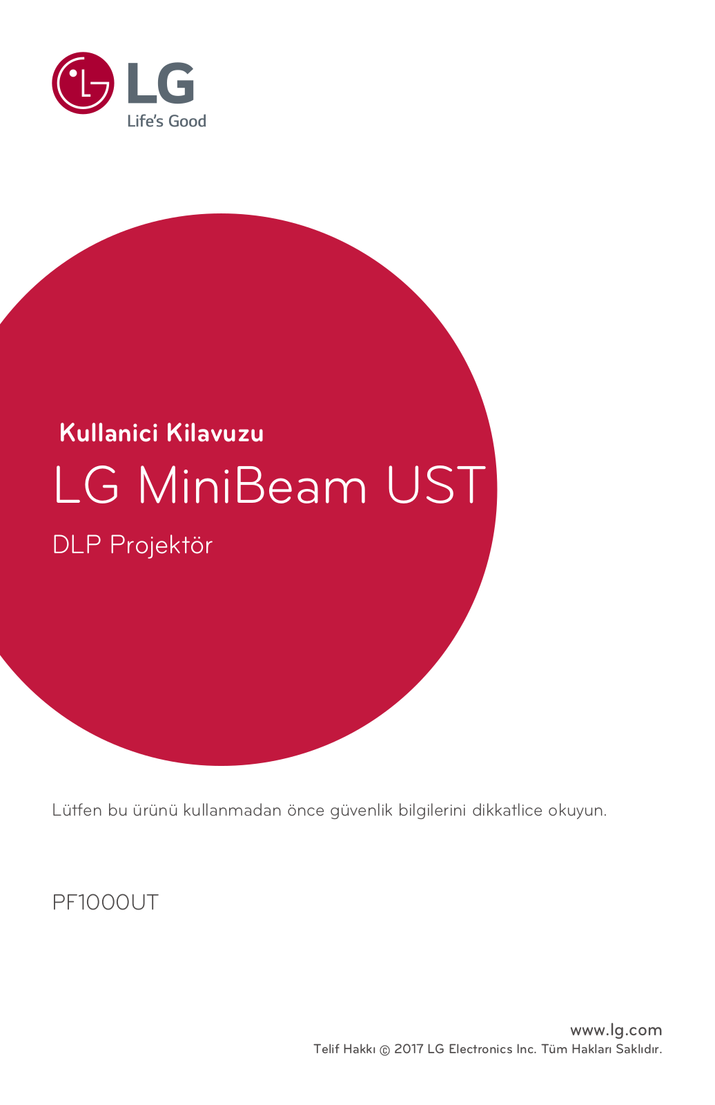 LG PF1000UT User guide