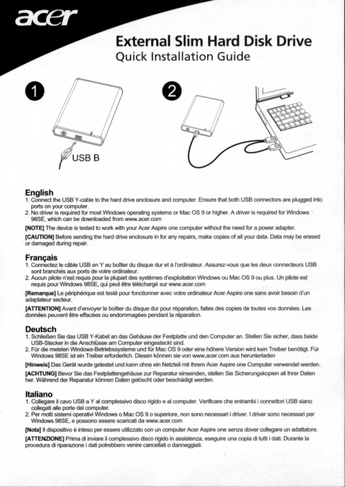 Acer 500GB User Manual