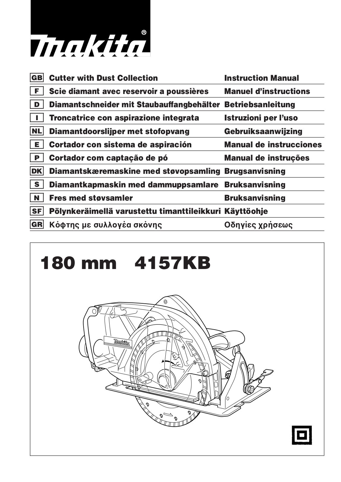 Makita 4157KB User Manual