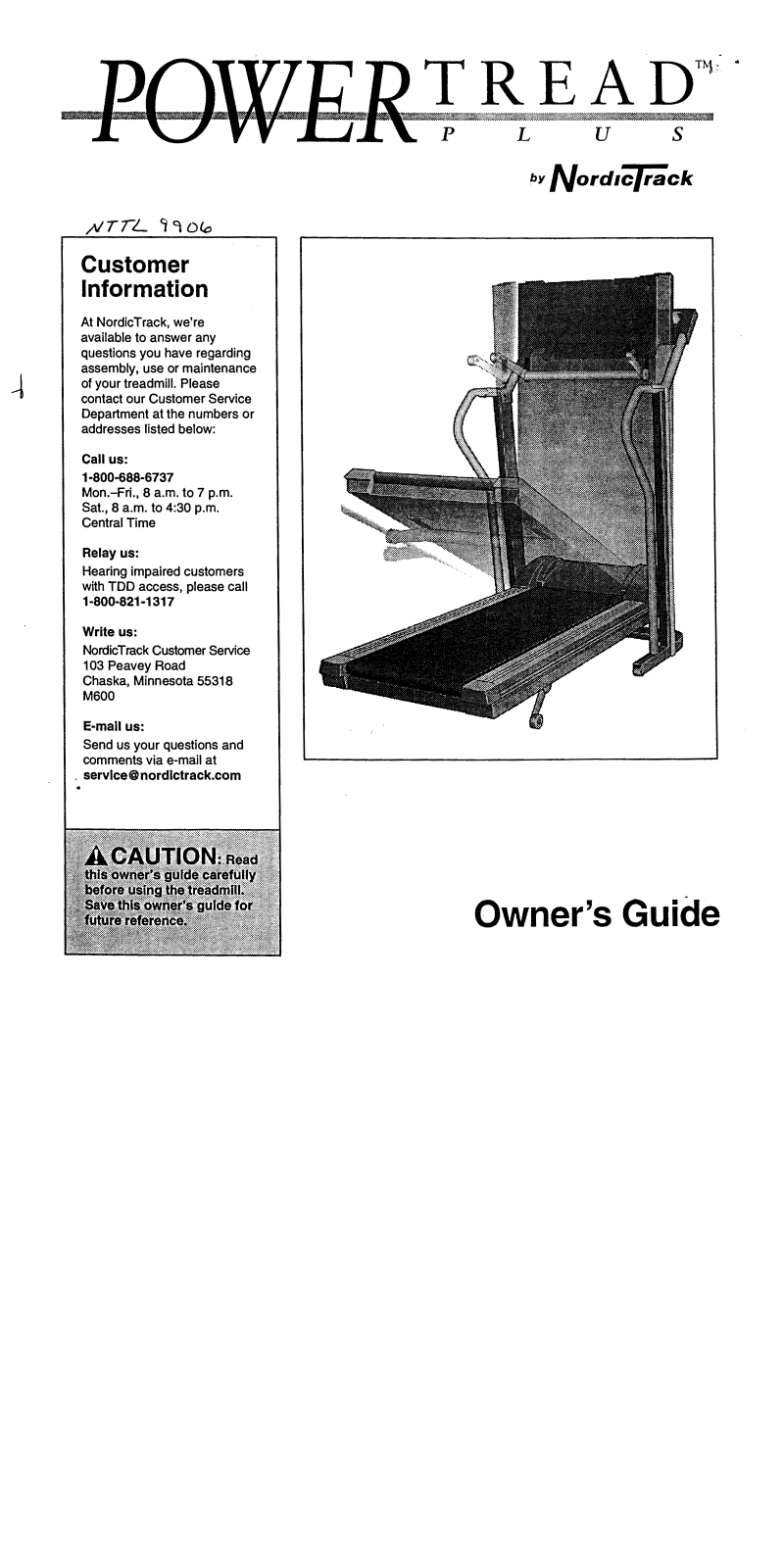 NordicTrack NTTL99060 Owner's Manual