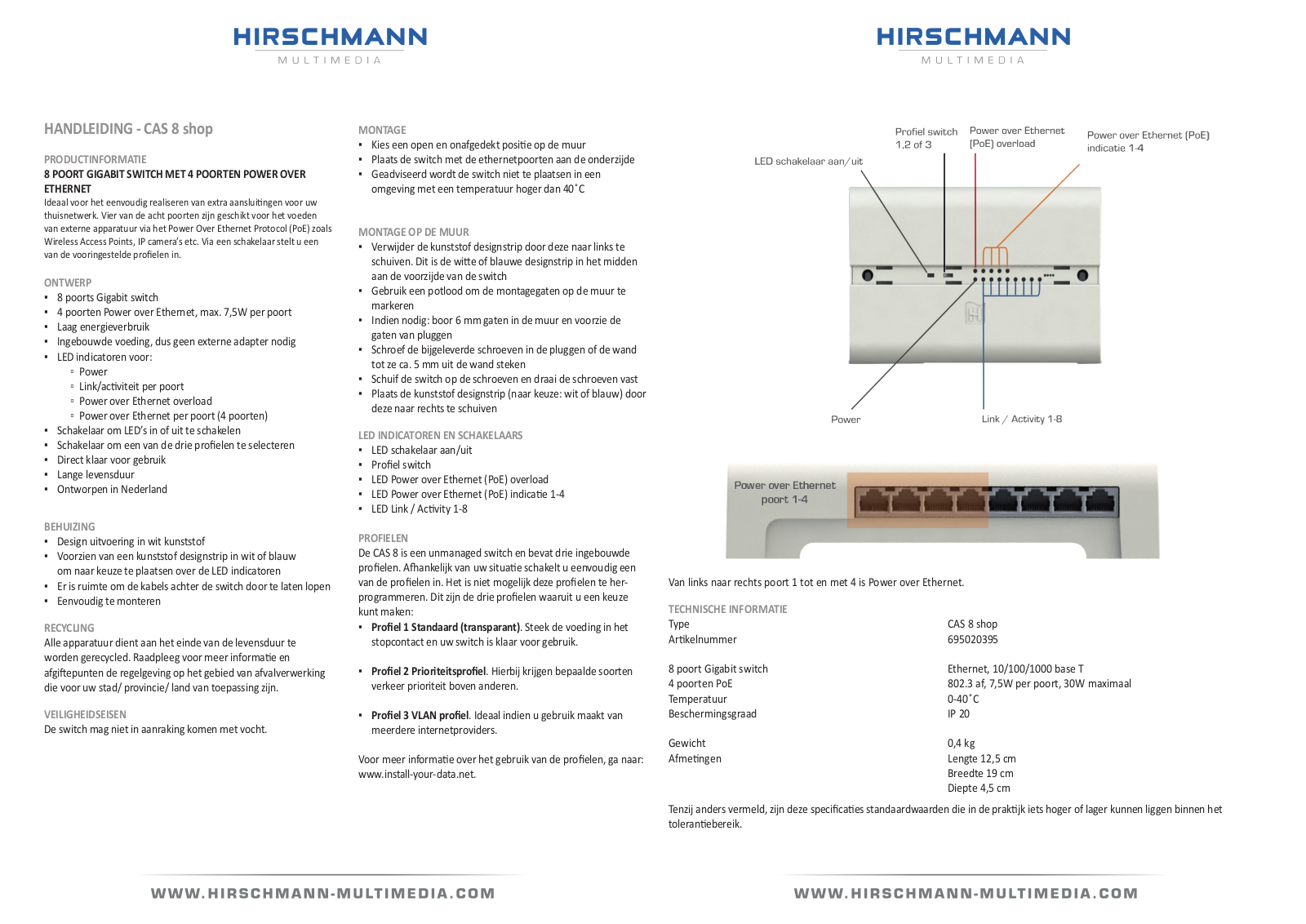 Hirschmann CAS 8 shop User guide - ManualMachine.com