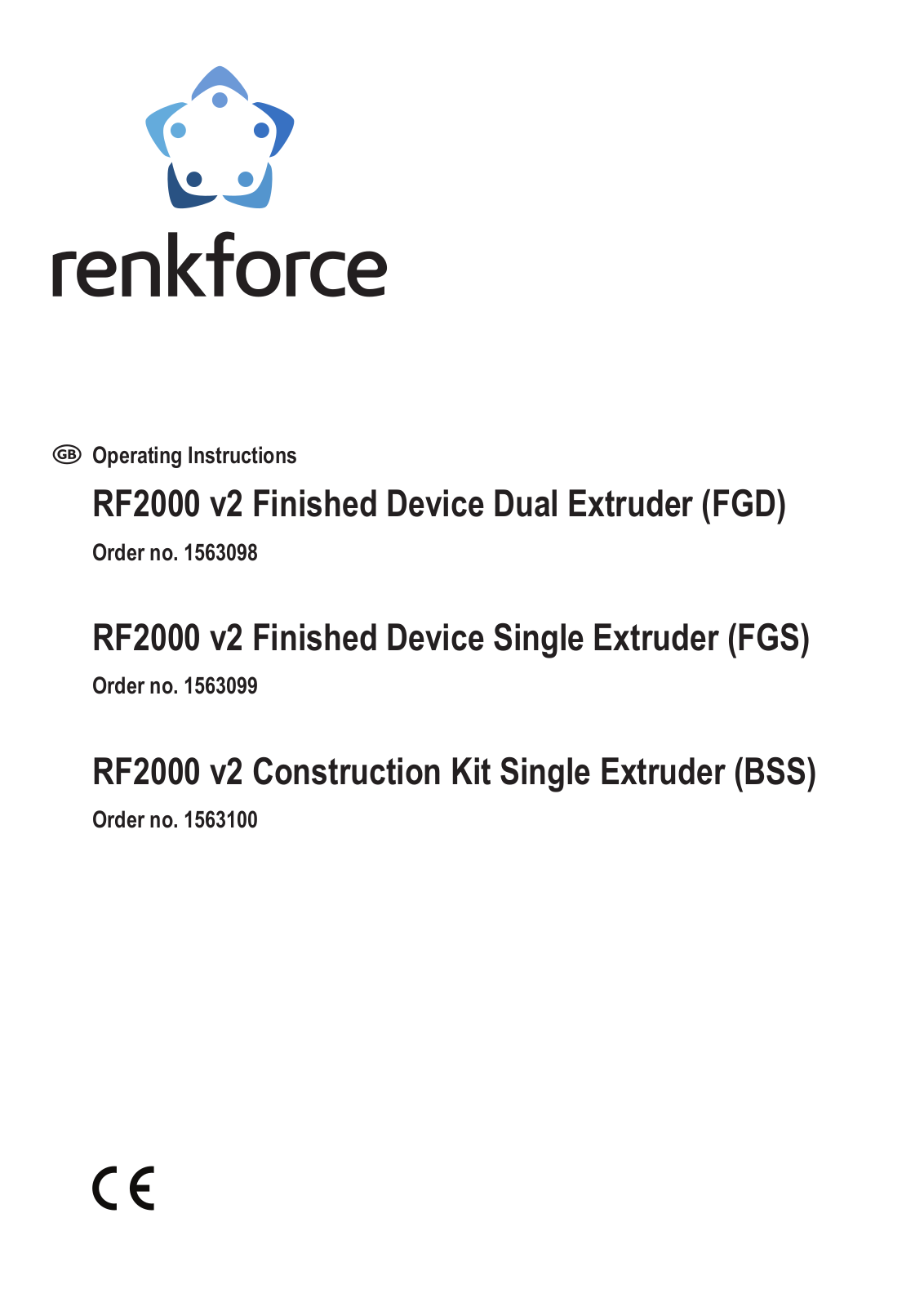 Renkforce RF2000 v2 Operating Instructions