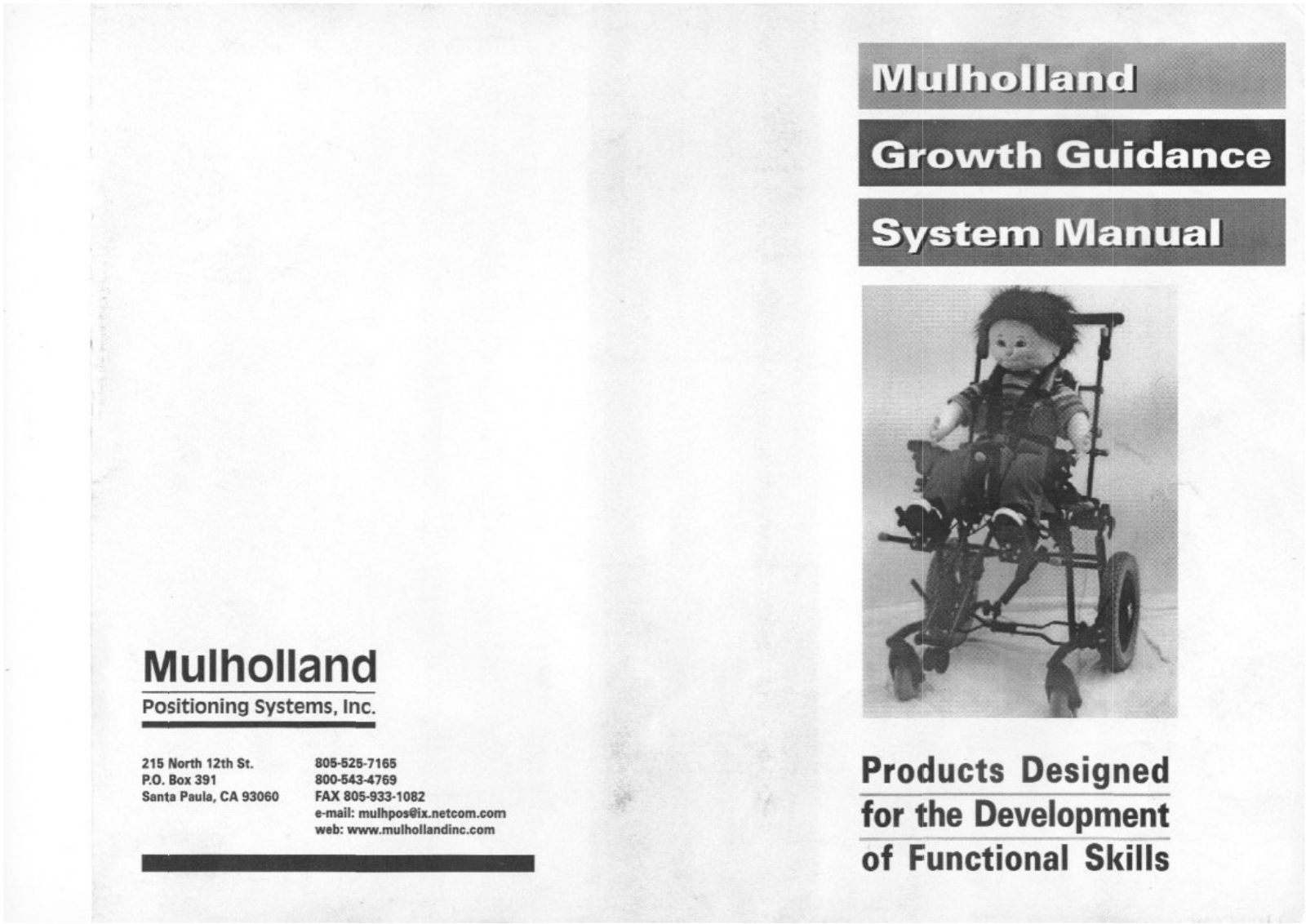 Mulholland GROWTH GUIDANCE SYSTEM User Manual