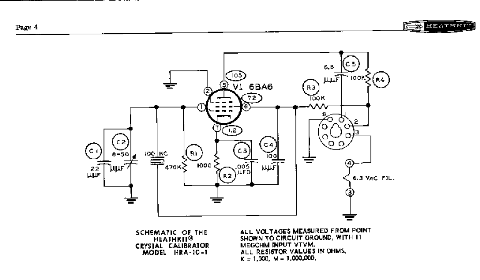 Heath Company HRA-10-1 Schematic