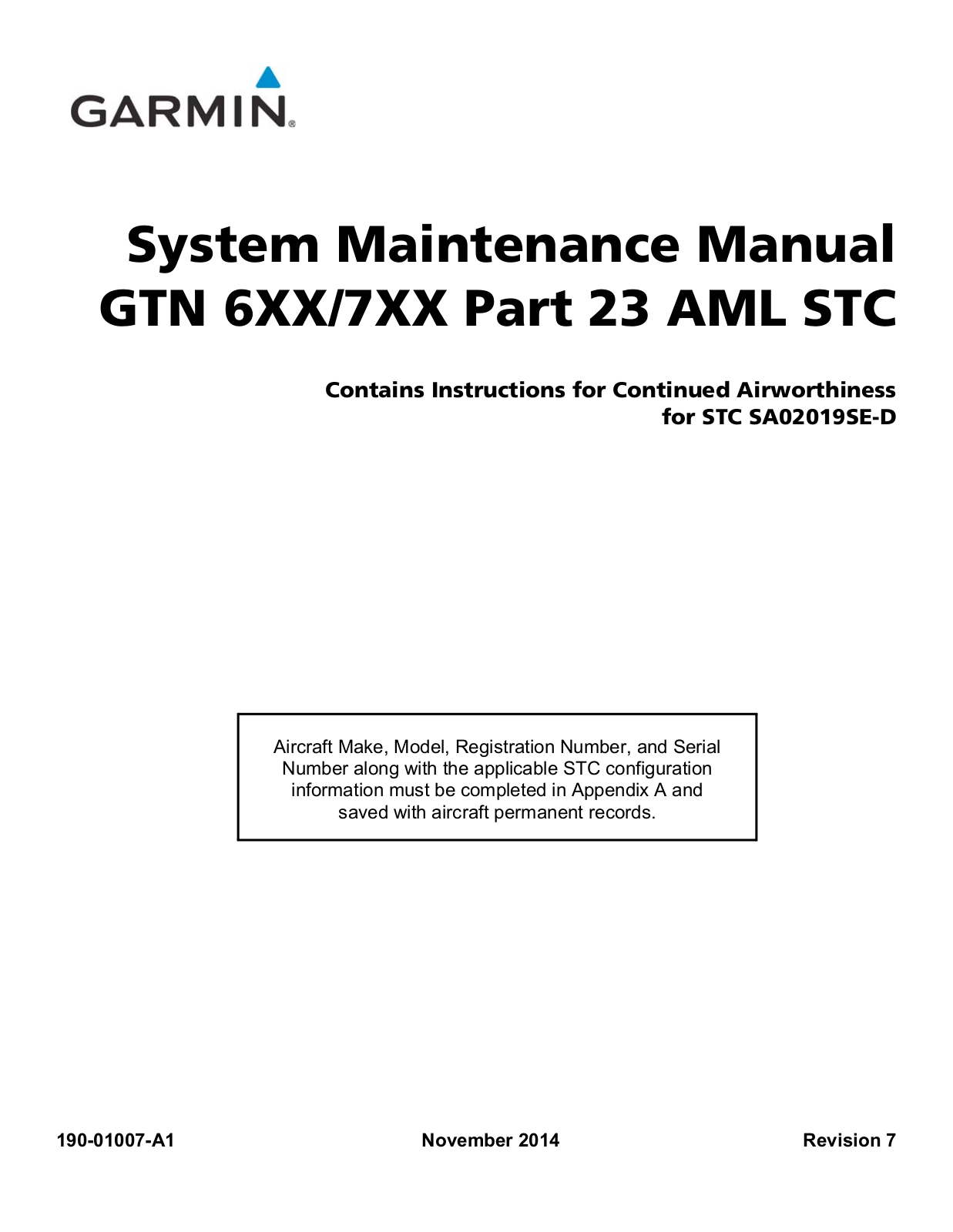 Garmin GTN6XX, 7XX User Manual