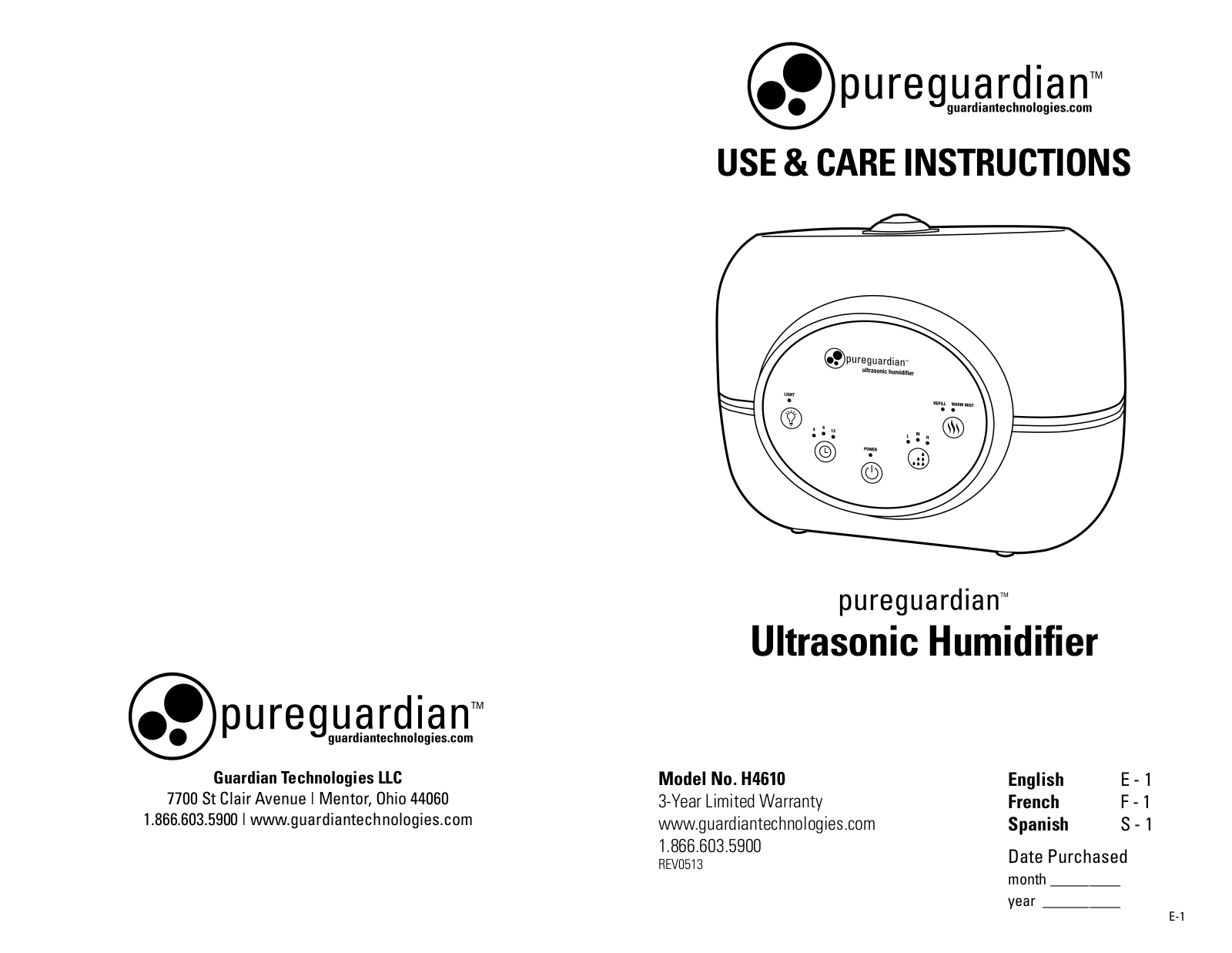 Guardian H4610 User Manual