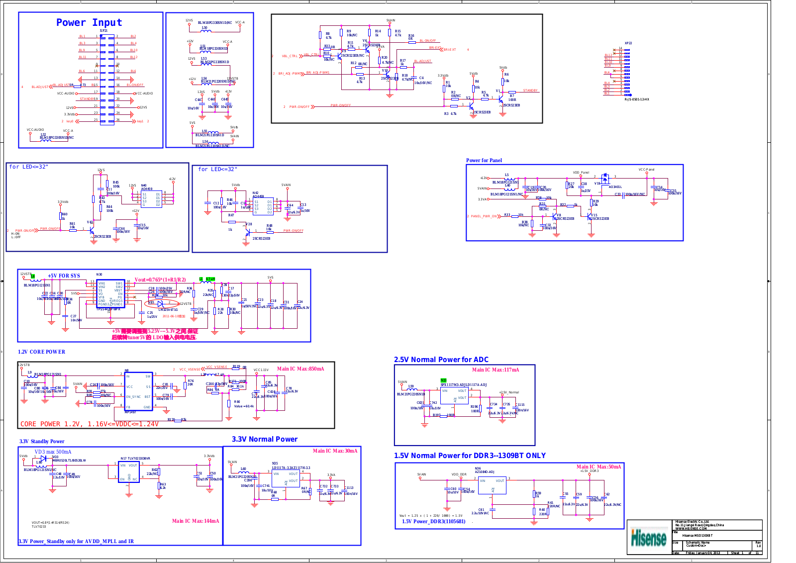 Sanyo LCE32XH11, LHD24K26AMN Schematic