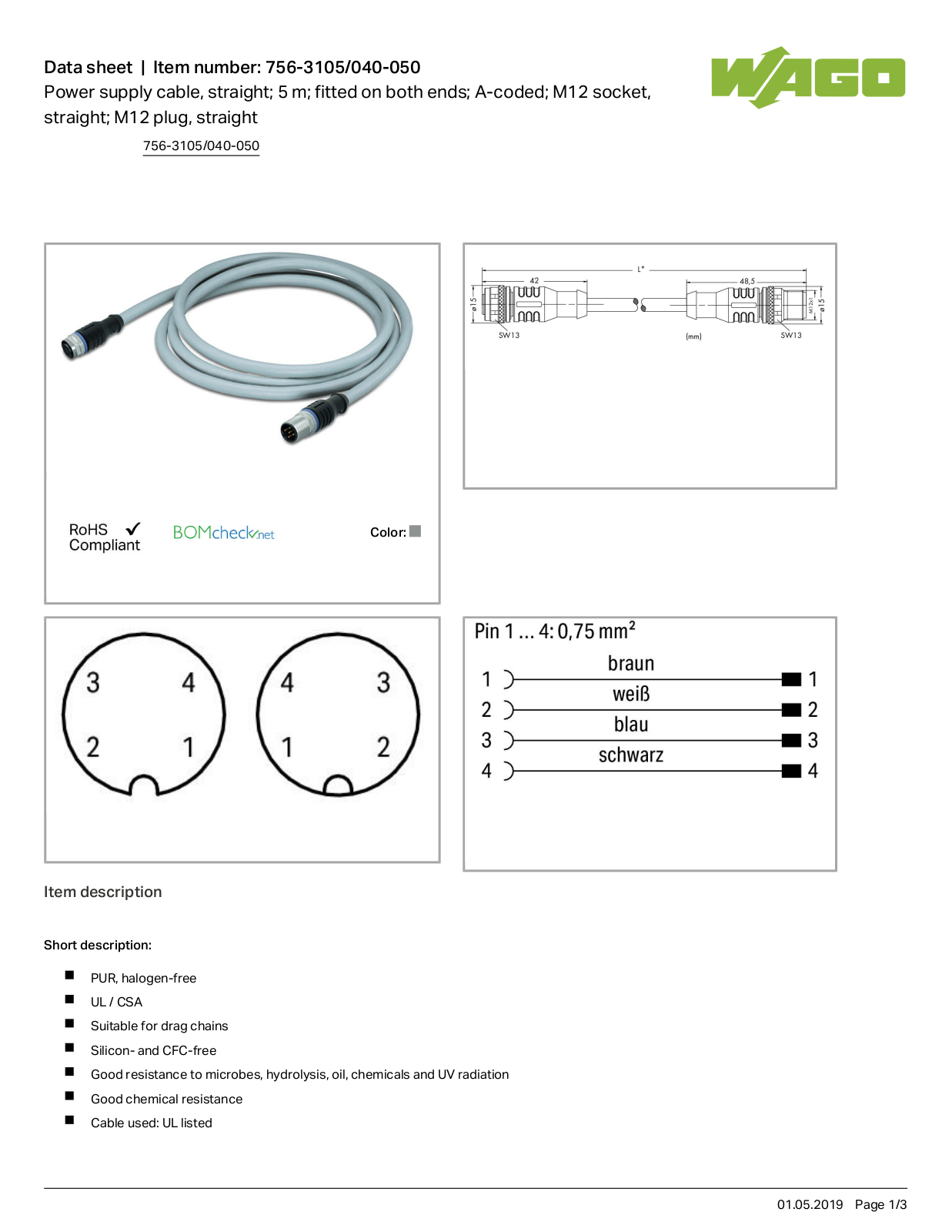 Wago 756-3105/040-050 Data Sheet