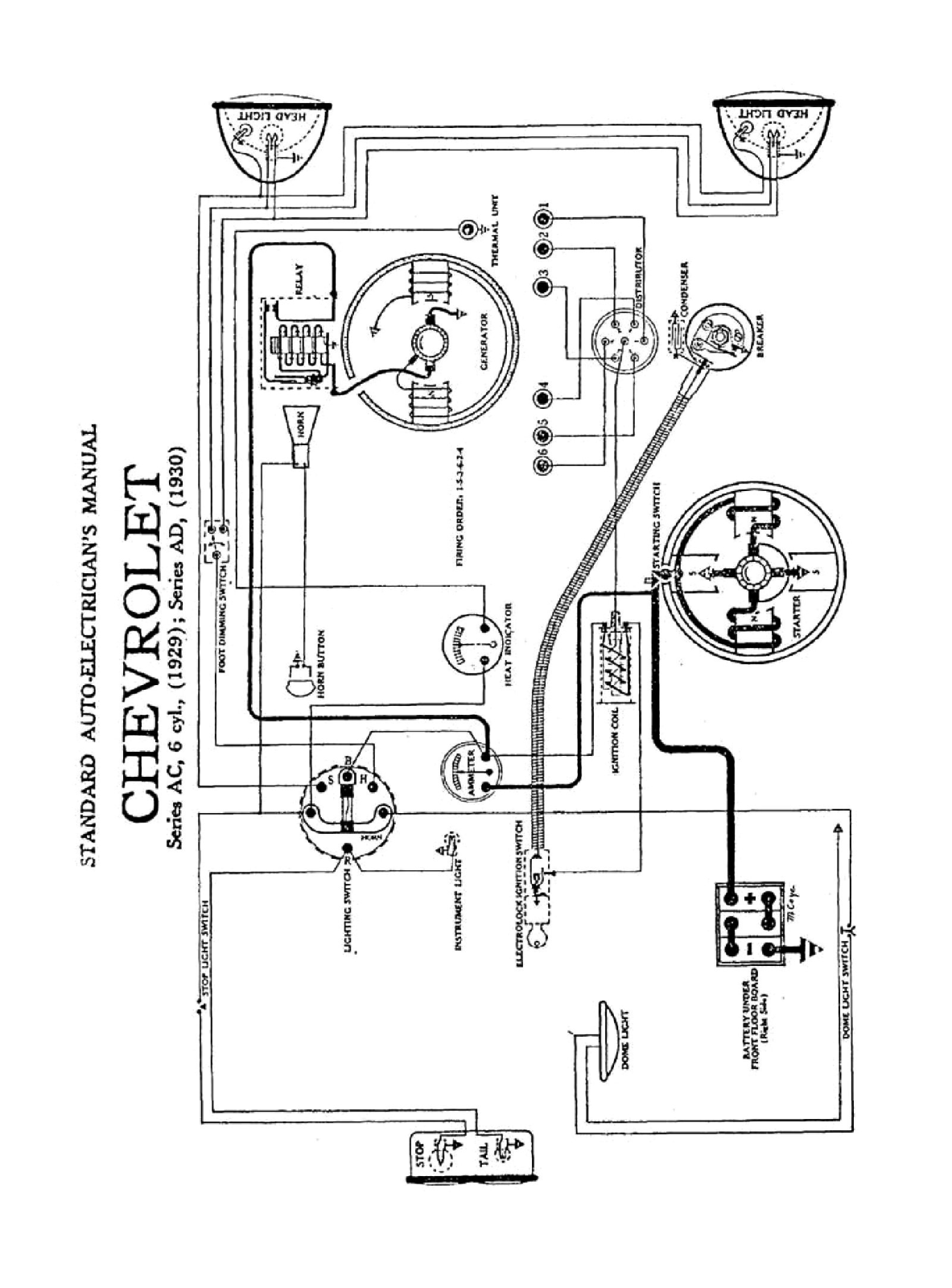 Chevrolet 1929 schematic