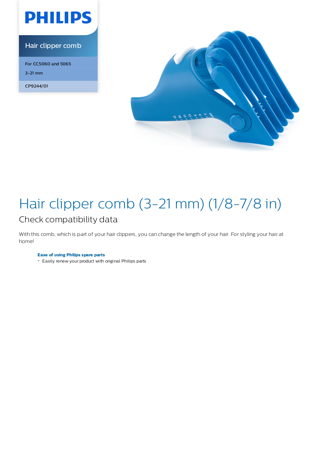 Philips CP9244/01 leaflet - ManualMachine.com