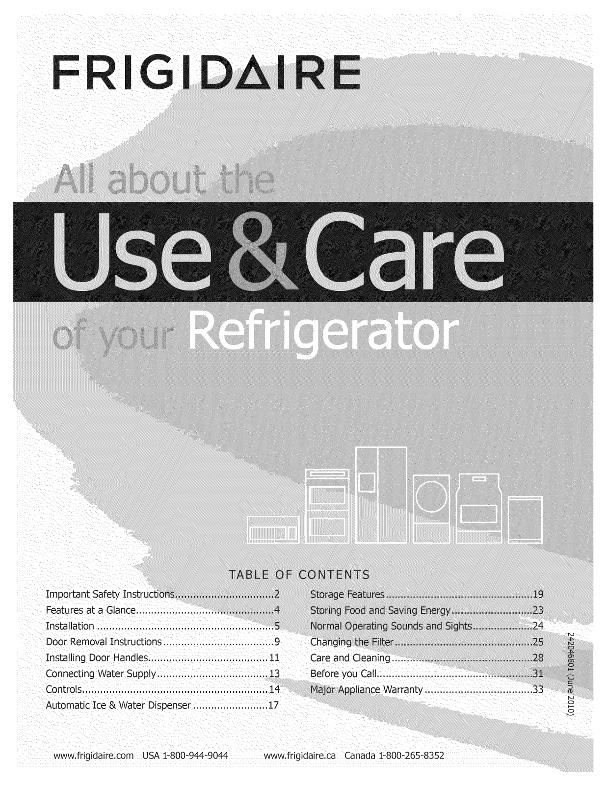 Frigidaire FGHB2869LP2, FGHB2869LF3, FGHB2869LF2, FGHB2869LE2, FGHB2844LP5 Owner’s Manual