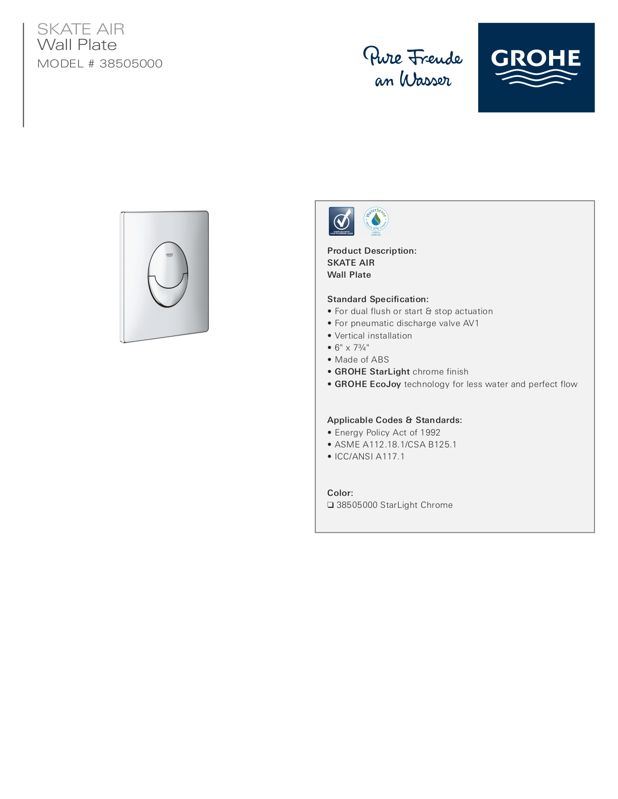 GROHE GRH4125 Specifications - ManualMachine.com