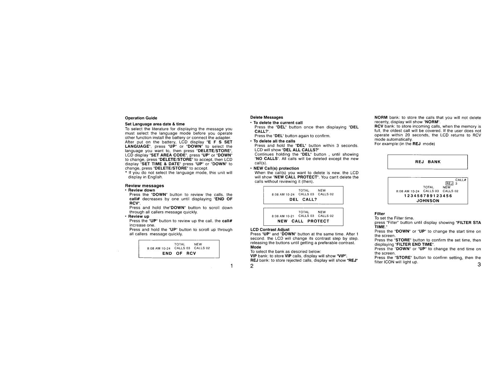 Coby CT-P20 User Manual