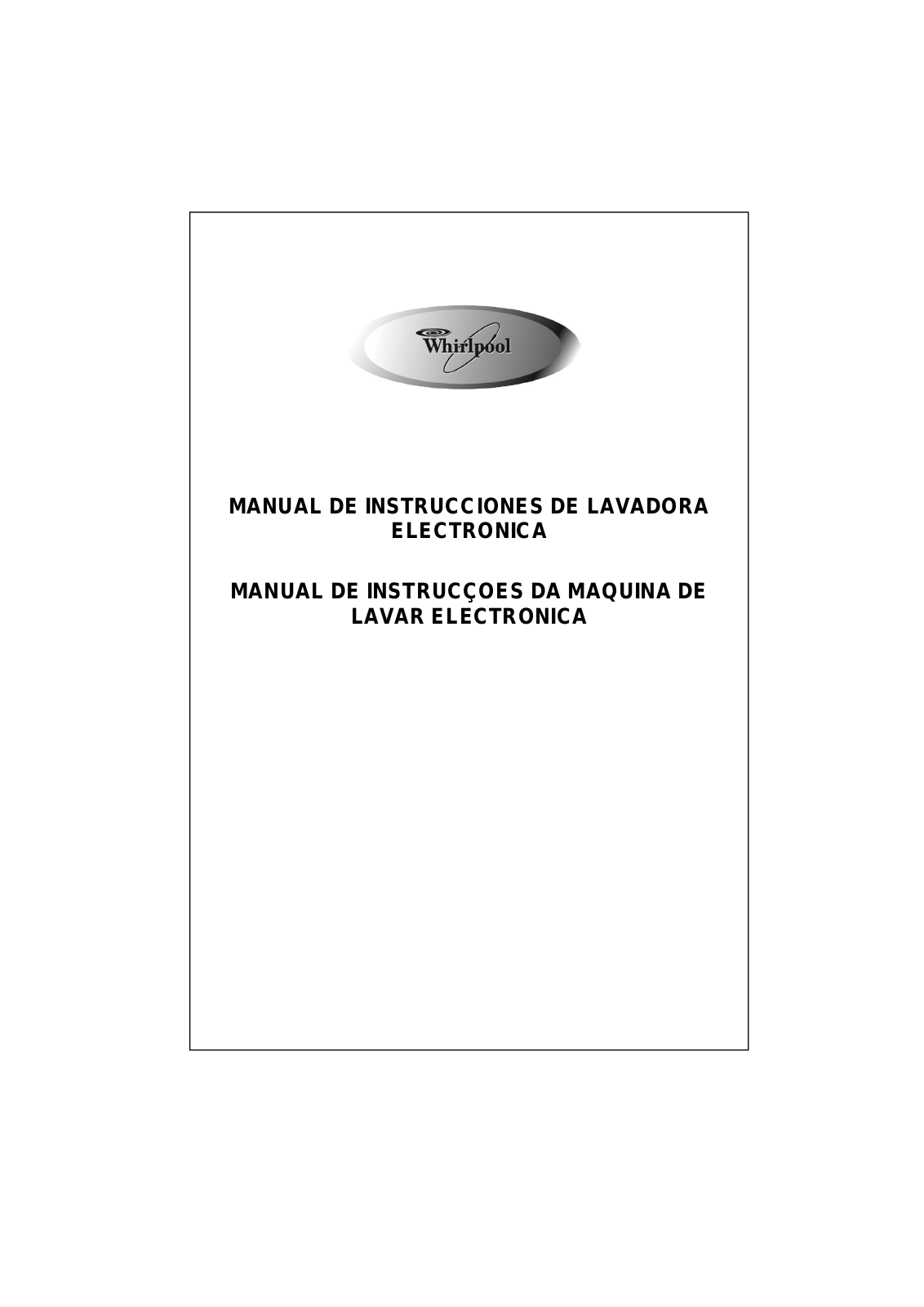 Whirlpool AWG 43118 LIBRO DE INSTRUCCIONES User Manual