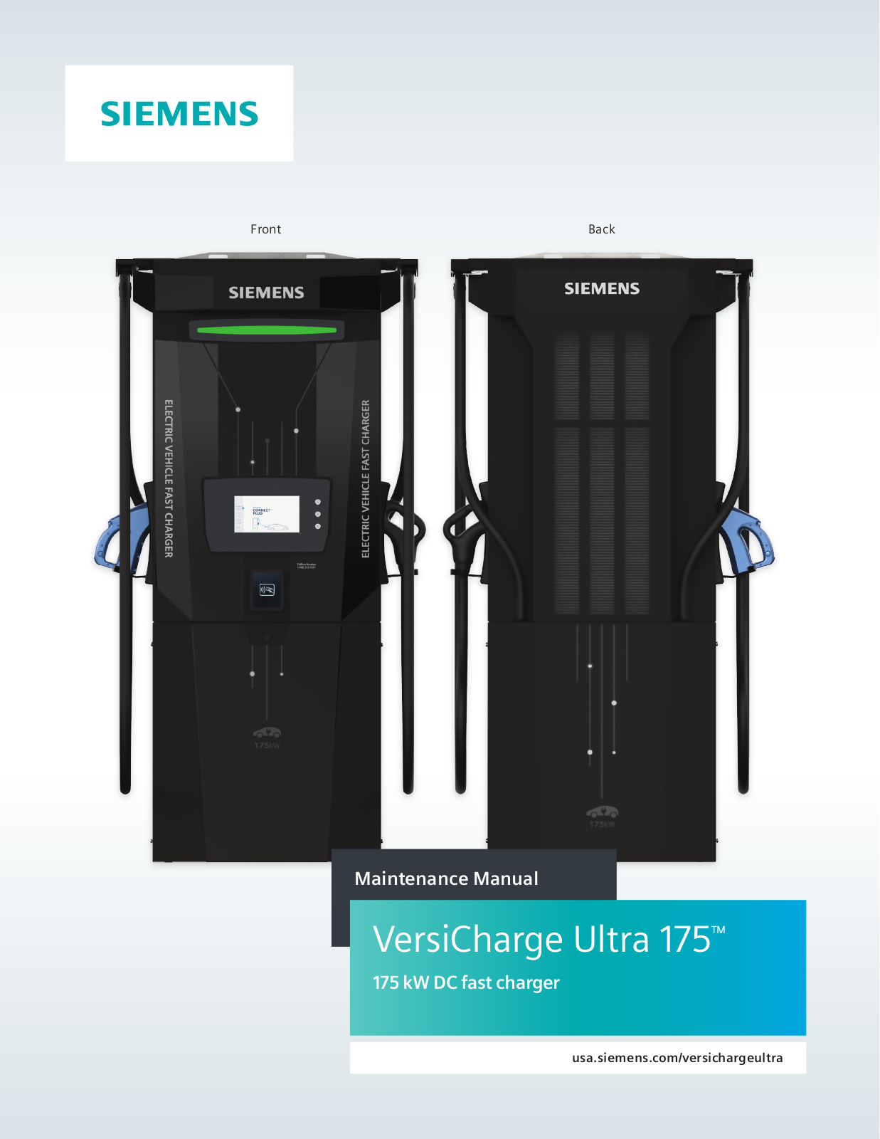 Siemens VersiCharge Ultra 175 Maintenance Manual