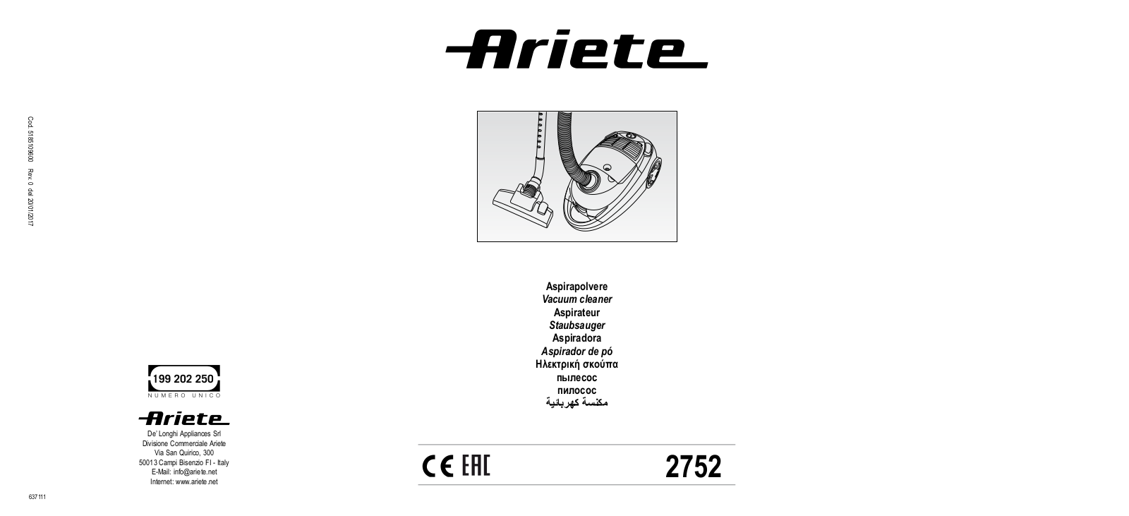 Ariete 2752 User guide - ManualMachine.com