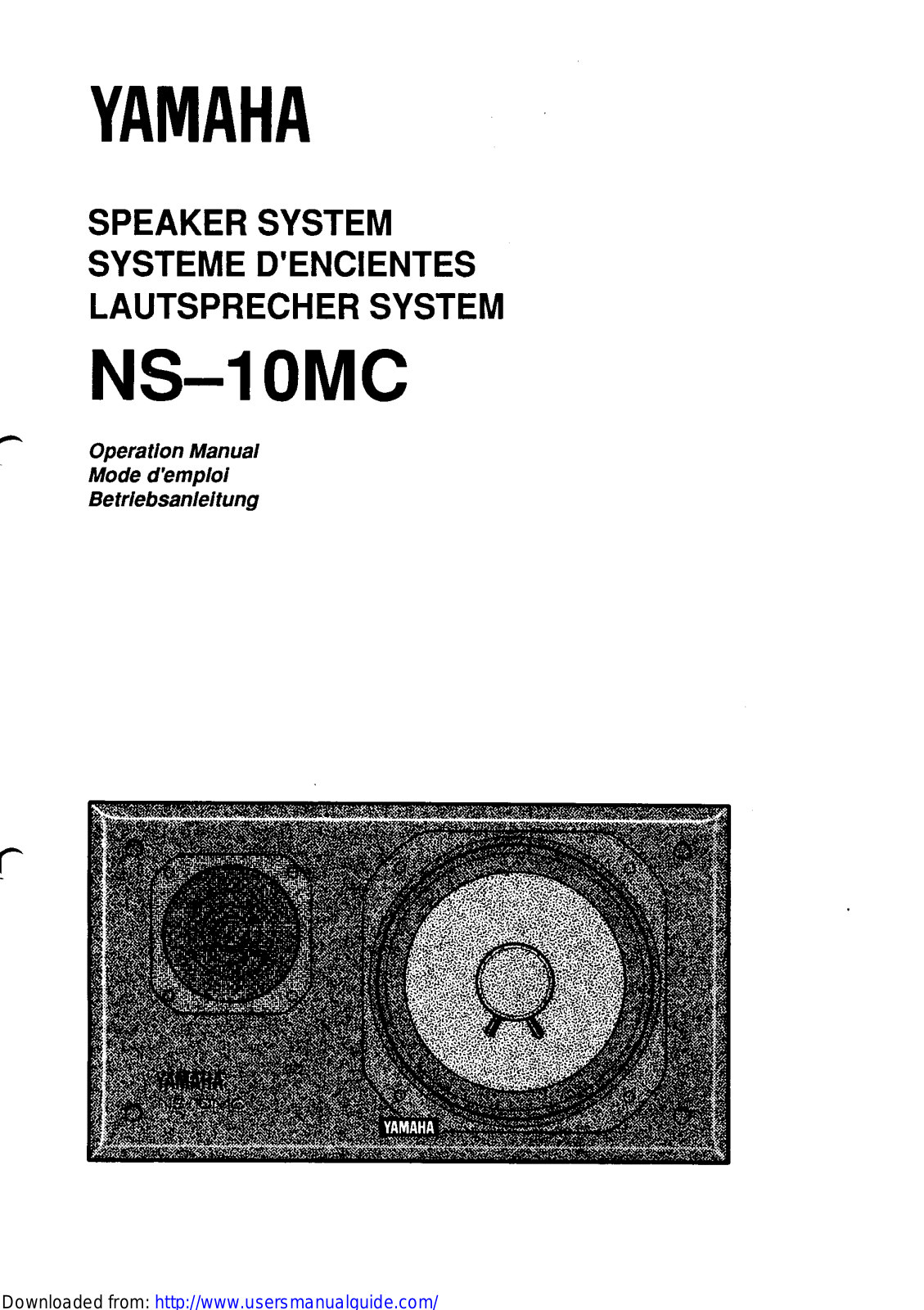 Yamaha Audio NS-10MC User Manual